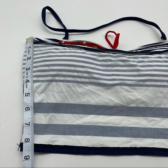 Ralph Lauren Stripe Bandeaukini W/ Removable Strap Size 14 - Picture 8 of 13